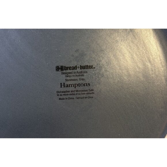 B+B Bread & Butter Hamptons Stoneware Dinner Plates Set- 2 Royal Blue 10" HTF - Picture 4 of 8